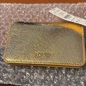 J.Crew Shiny Gold Card Holder